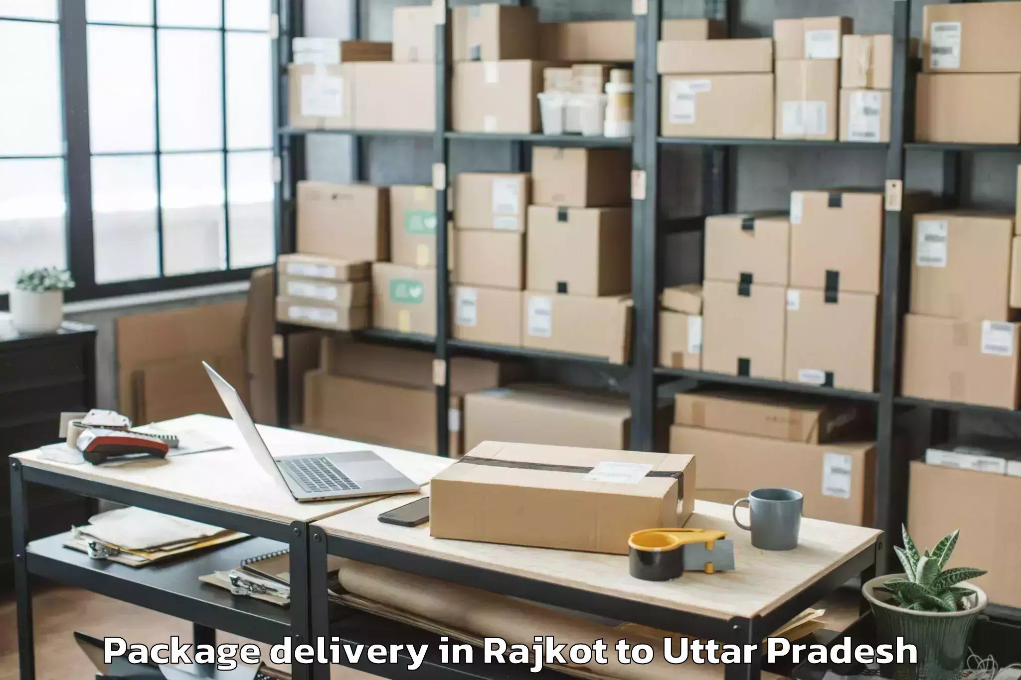 Rajkot to Ahraura Package Delivery